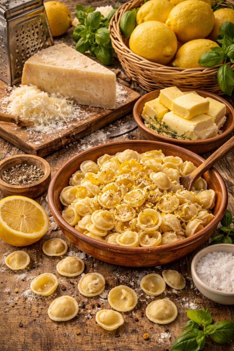 Orecchiette pugliesi al&nbsp;limone